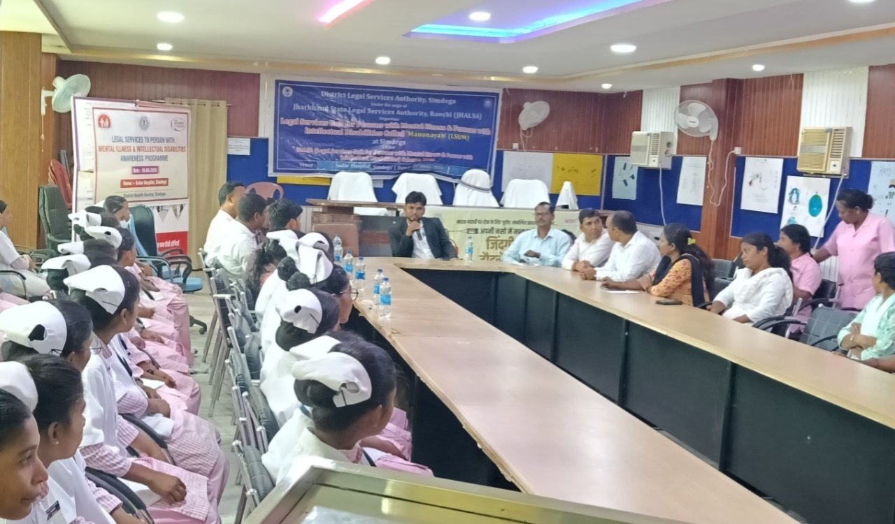 Legal awareness camp on the rights of persons with mental and intellectual disabilities at Sadar Hospital.