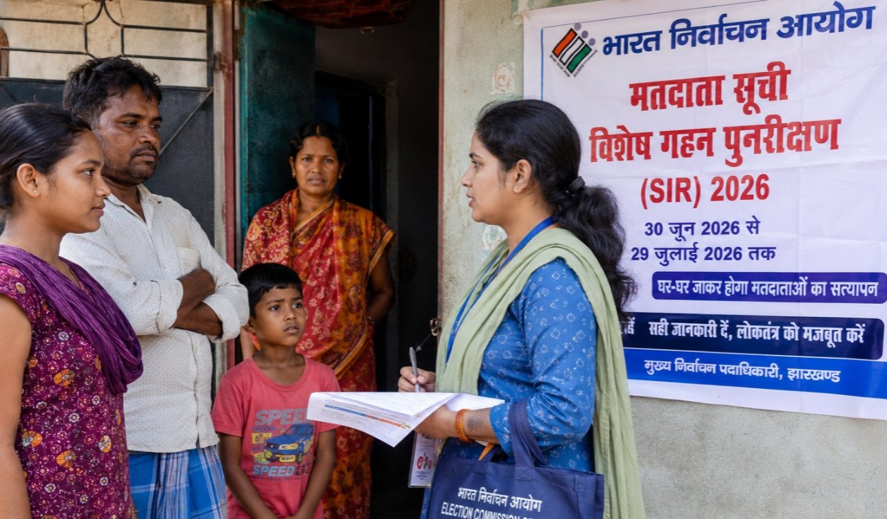 Special intensive revision of the voter list begins in Jharkhand today; BLOs to conduct door-to-door visits until July 29.