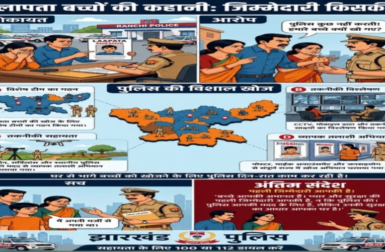 Jharkhand Police released an awareness poster, saying the family is primarily responsible for the safety of missing children.
