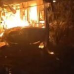 Horrific accident on Delhi-Mumbai Expressway: Fire breaks out after bus-truck collision; 7 dead, over 15 injured.