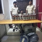 Major RPF crackdown: 32 bottles of illicit liquor seized from train number 18624.