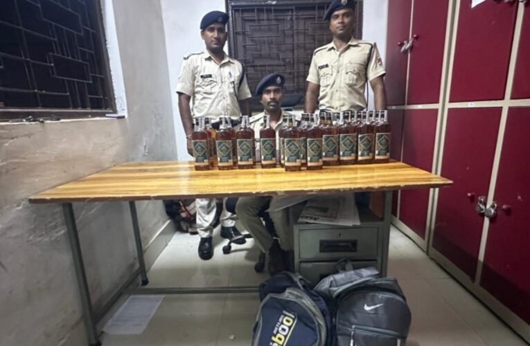 Major RPF crackdown: 32 bottles of illicit liquor seized from train number 18624.