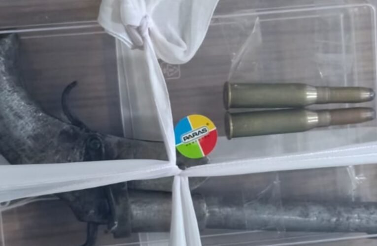 Police arrived at Purulia Road following a report of a domestic dispute and recovered a country-made pistol and two live rounds from a minor.