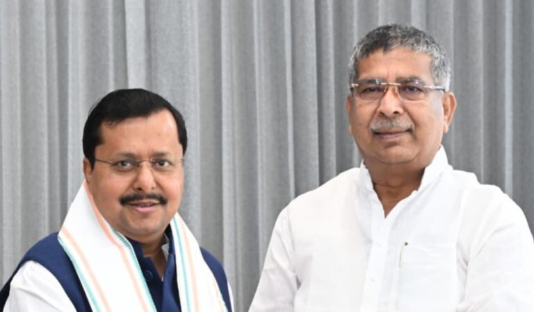 राष्ट्रीय अध्यक्ष नितिन नवीन से मिले भाजपा प्रदेश अध्यक्ष आदित्य साहू, संगठन विस्तार पर हुई चर्चा