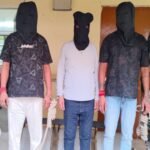 Robbery committed by intercepting a moving car solved; three accused arrested, and the looted car recovered.