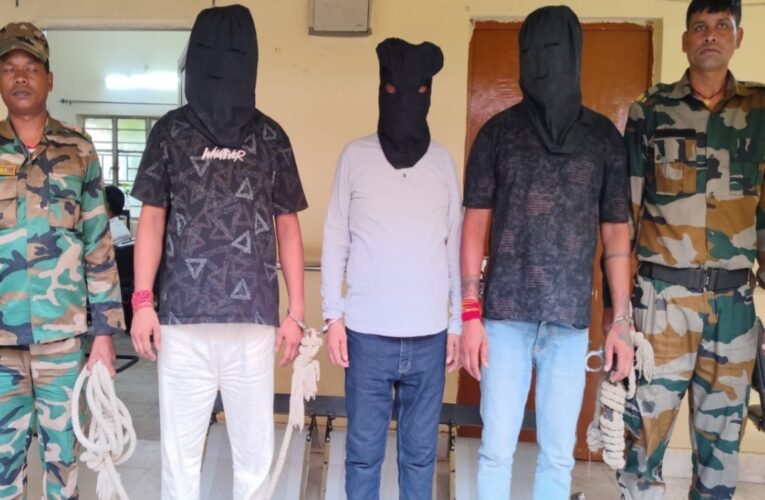 Robbery committed by intercepting a moving car solved; three accused arrested, and the looted car recovered.