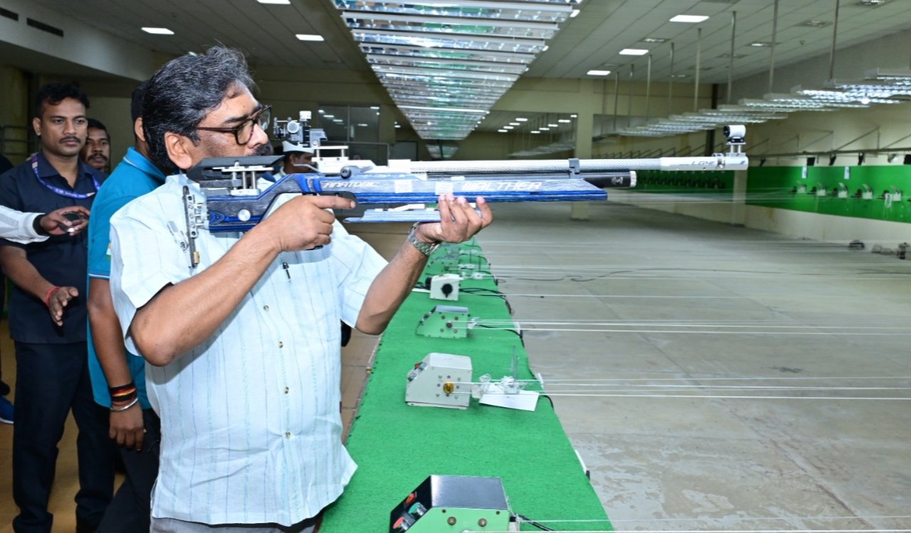 CM Hemant Soren conducted a surprise inspection of the Khelgaon Shooting Range and expressed displeasure over the poor state of affairs.
