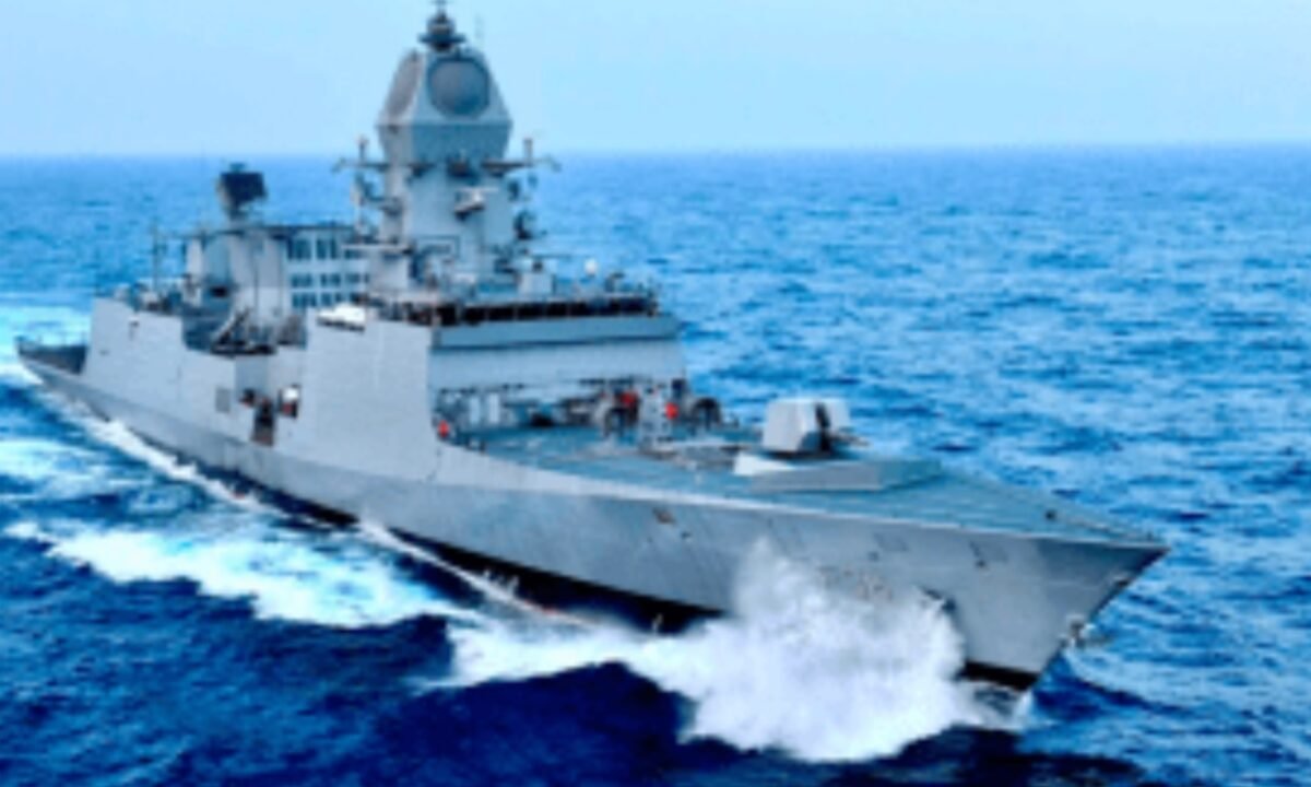 The Indian Navy will receive its new indigenous stealth frigate 'Mahendragiri' today; Defence Minister Rajnath Singh will commission it.