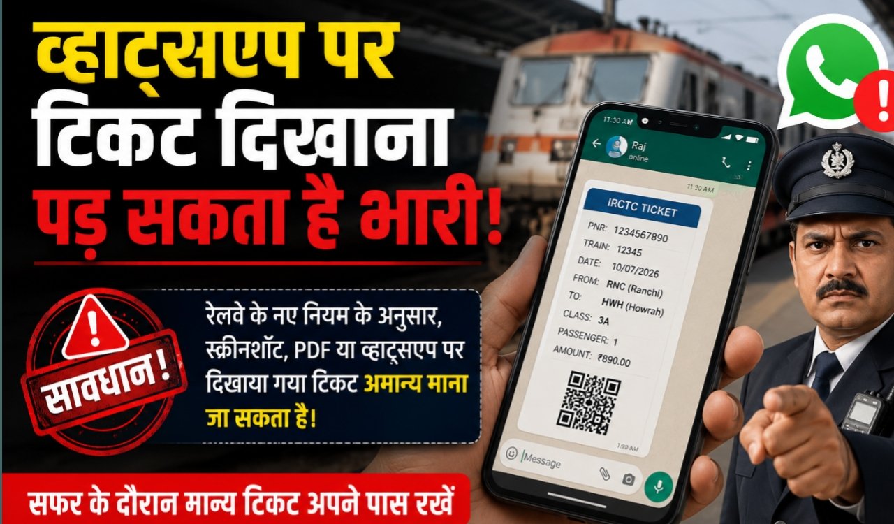 Showing tickets on WhatsApp could prove costly! Railways has changed the rules for digital unreserved tickets; find out what the new rule is. Feedback