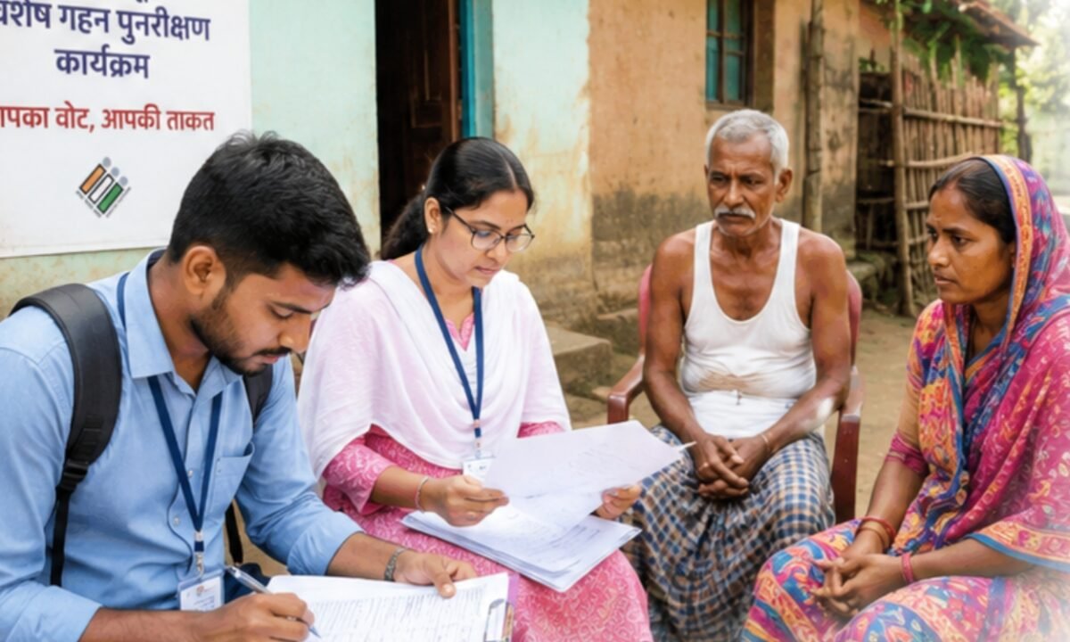 Special intensive revision of the electoral roll intensifies in Jharkhand; 94.96% of enumeration forms distributed, and digitization of 41.27% completed.