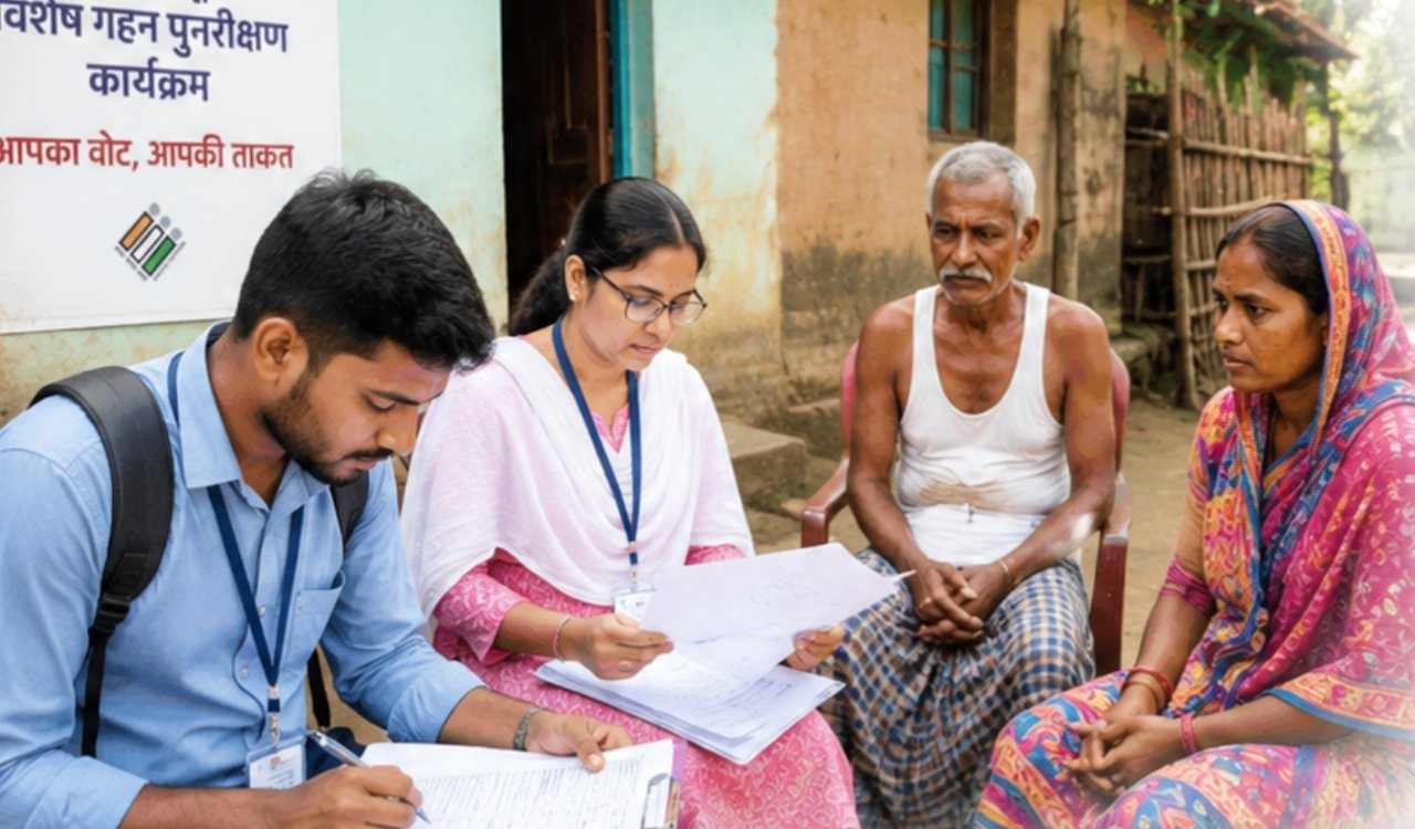Special intensive revision of the electoral roll intensifies in Jharkhand; 94.96% of enumeration forms distributed, and digitization of 41.27% completed.