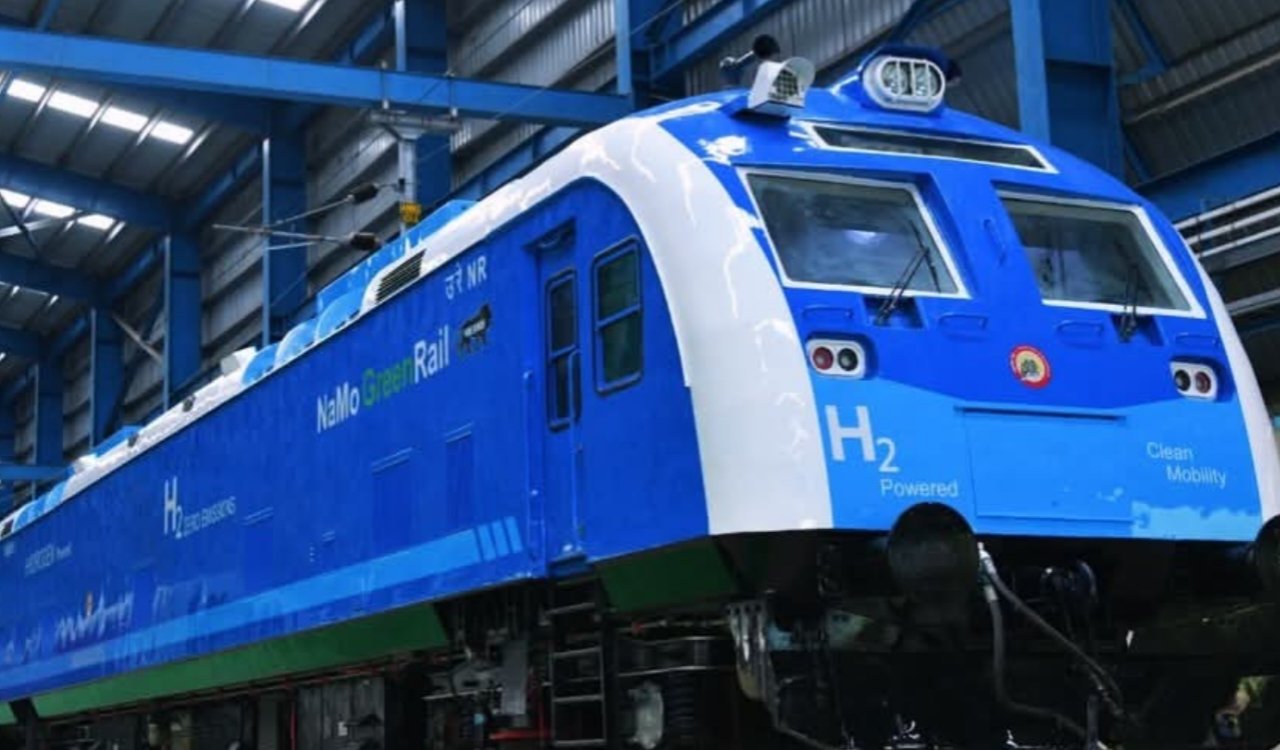 India's first hydrogen train to be flagged off today; a major step towards green transport.