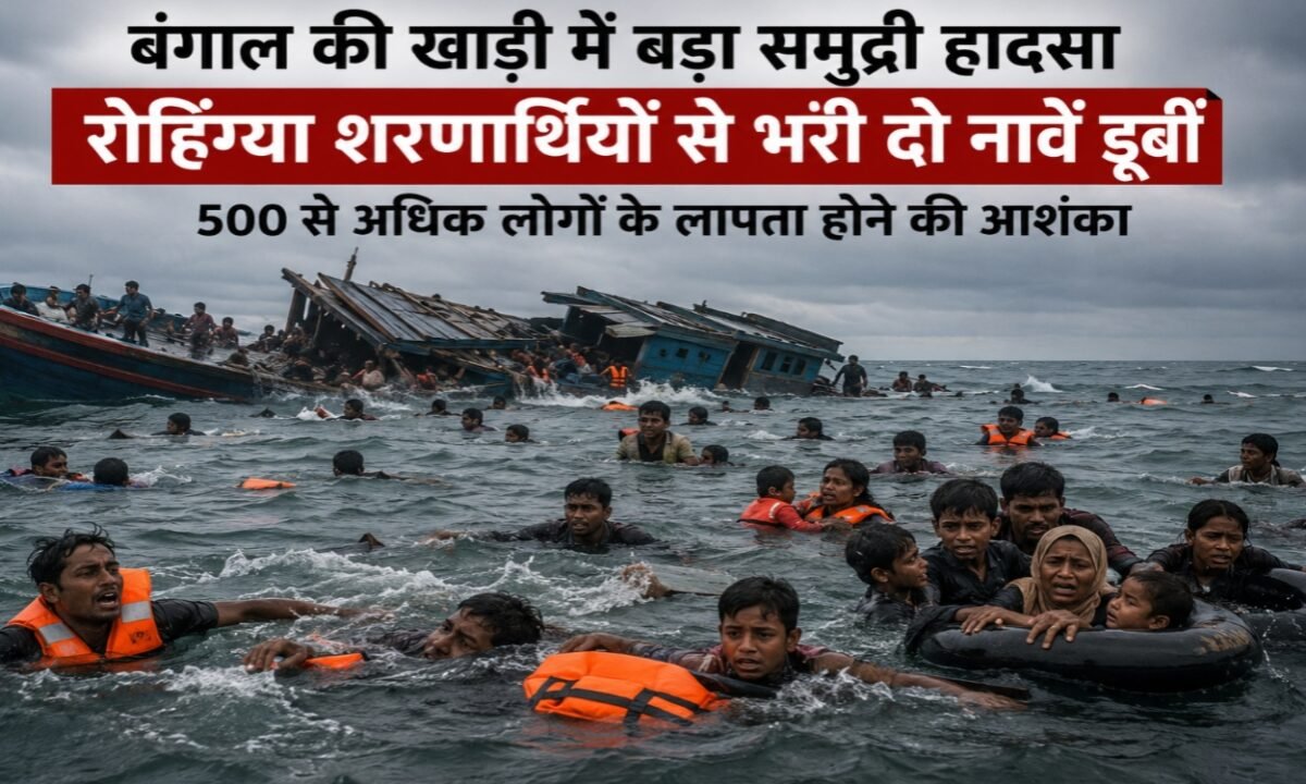 Major maritime tragedy in the Bay of Bengal; two boats carrying Rohingya refugees sank, with over 500 people feared missing.
