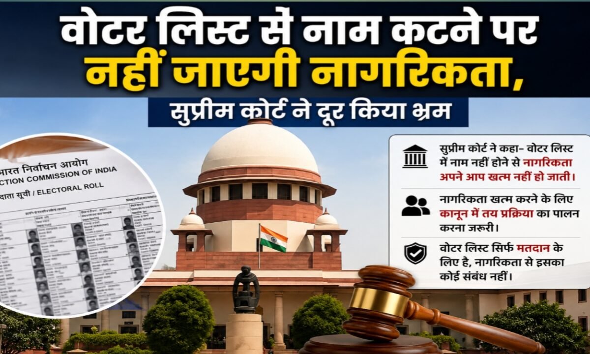 Citizenship will not be lost if name is removed from voter list; Supreme Court clears the confusion.