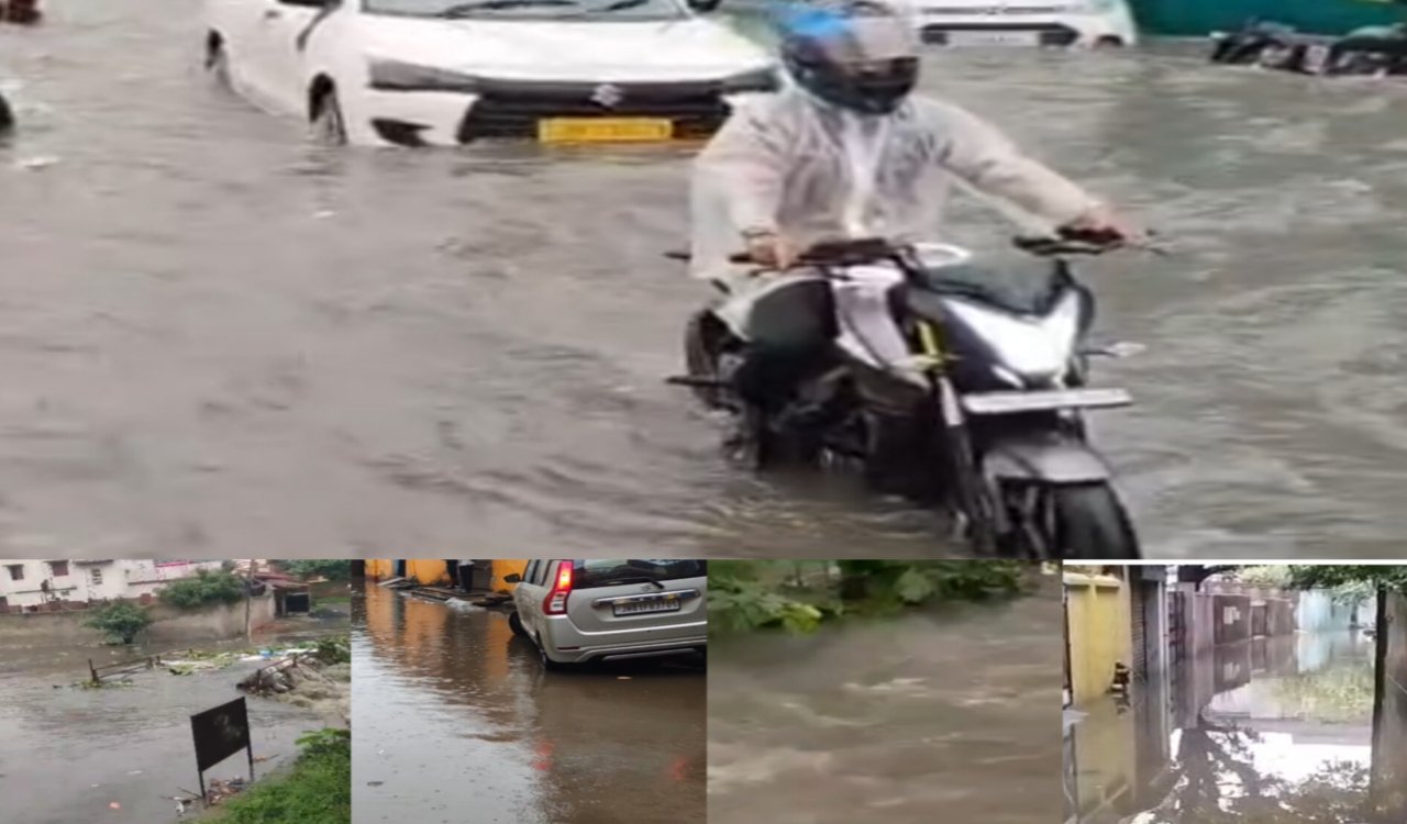 Capital submerged after an hour of rain; the reality of the civic infrastructure seen floating on Ranchi's streets.