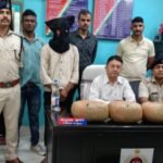 Smuggler arrested at Ranchi railway station with 12 kg of cannabis worth ₹6 lakh.
