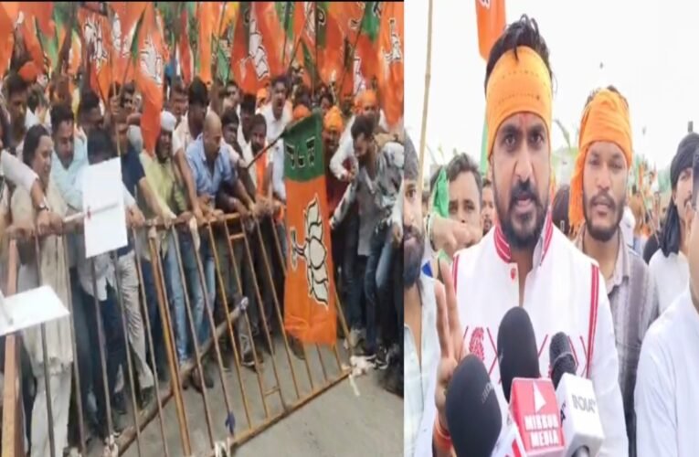 JPSC परिणाम में अनियमितता का आरोप , BJP युवा मोर्चा का जोरदार प्रदर्शन
