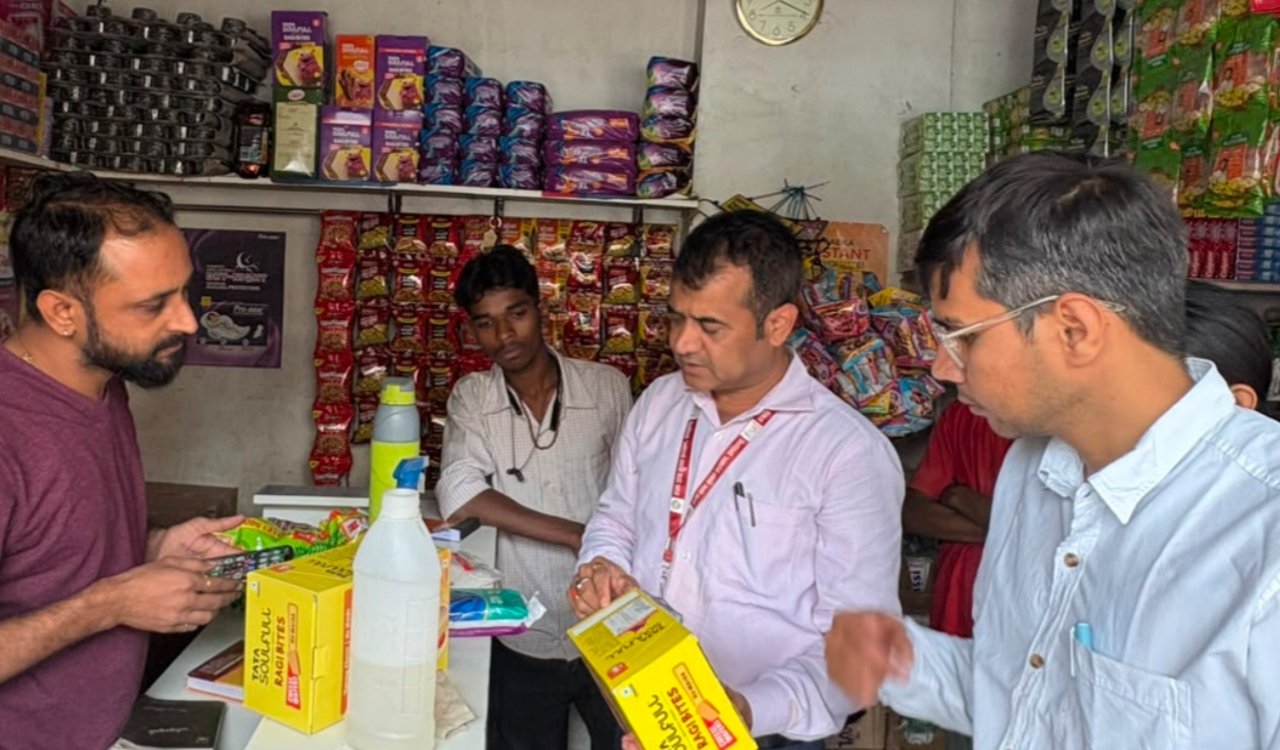 Joint raid by food safety and anti-tobacco teams in Gumla; laddu sample sent for testing.