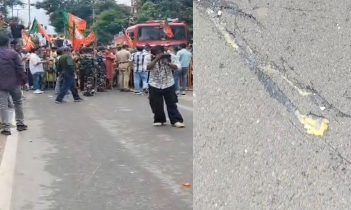 BJP and Congress workers clash face-to-face over the NEET paper leak.