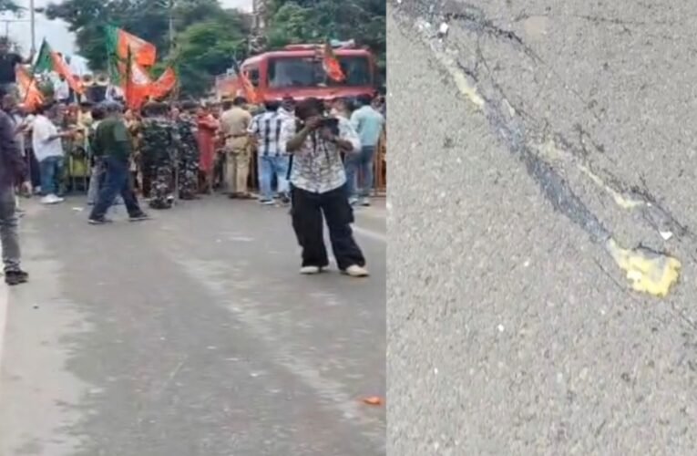 BJP and Congress workers clash face-to-face over the NEET paper leak.