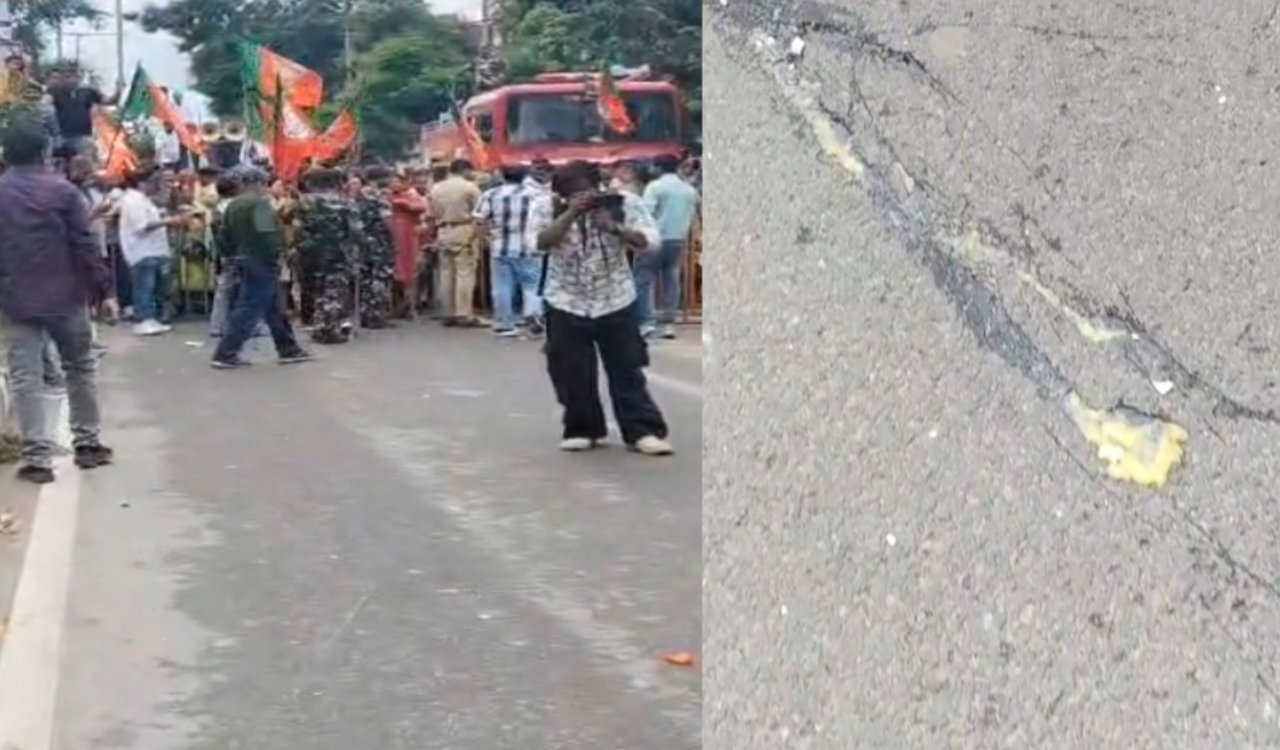 BJP and Congress workers clash face-to-face over the NEET paper leak.