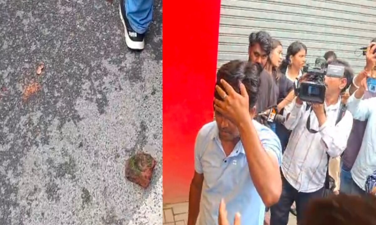 Bjp congress protest mediia person Injured