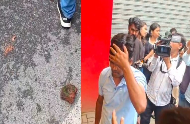 हरमू स्थित भाजपा प्रदेश कार्यालय के बाहर प्रदर्शन: पथराव और झड़प में मीडियाकर्मियों व पुलिसकर्मियों को चोटें