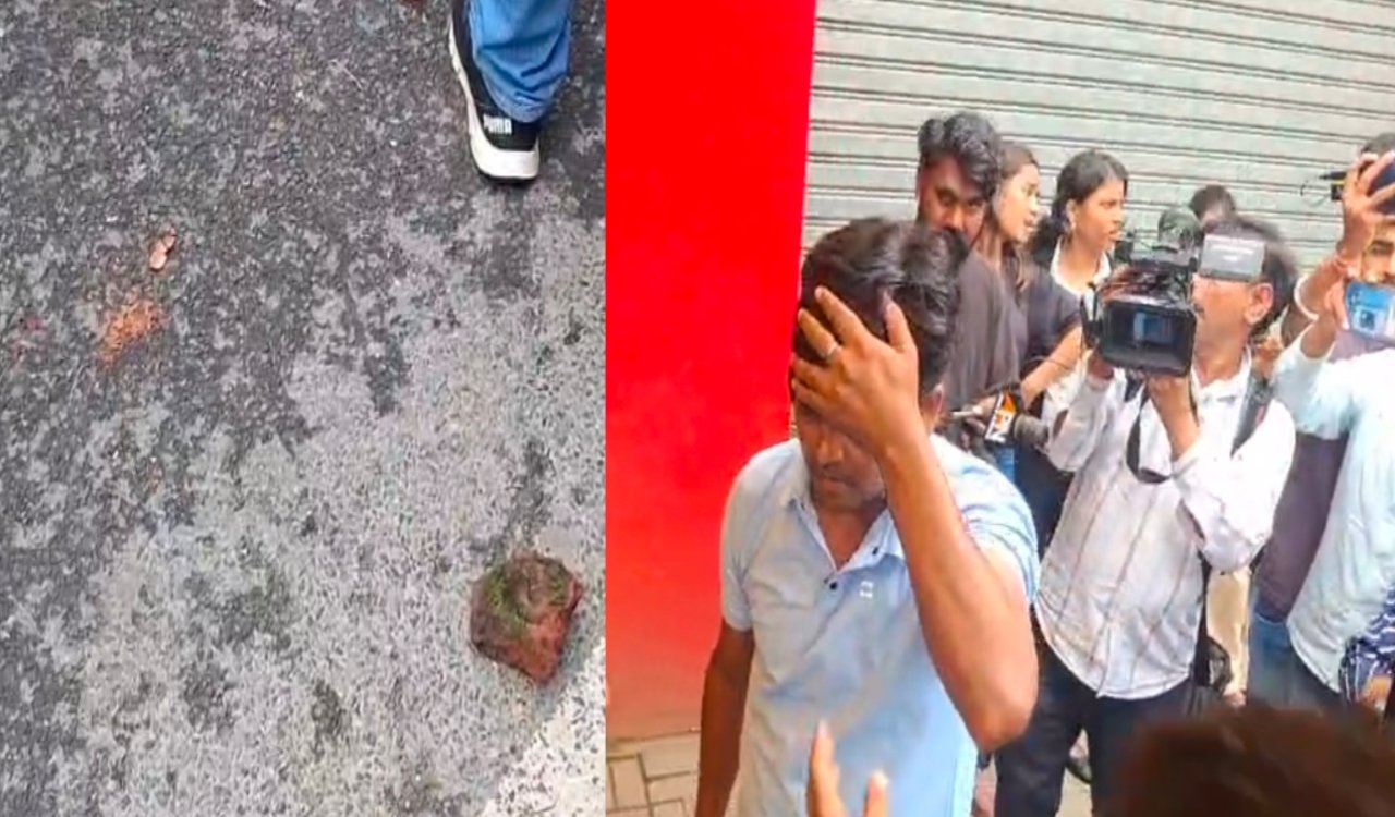 Bjp congress protest mediia person Injured