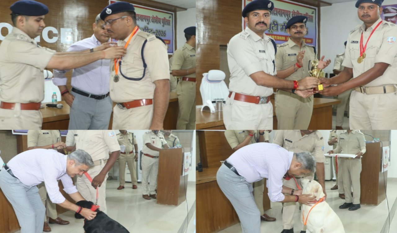 Southern Chotanagpur Police Duty Meet-2026 concludes; outstanding police personnel honored.