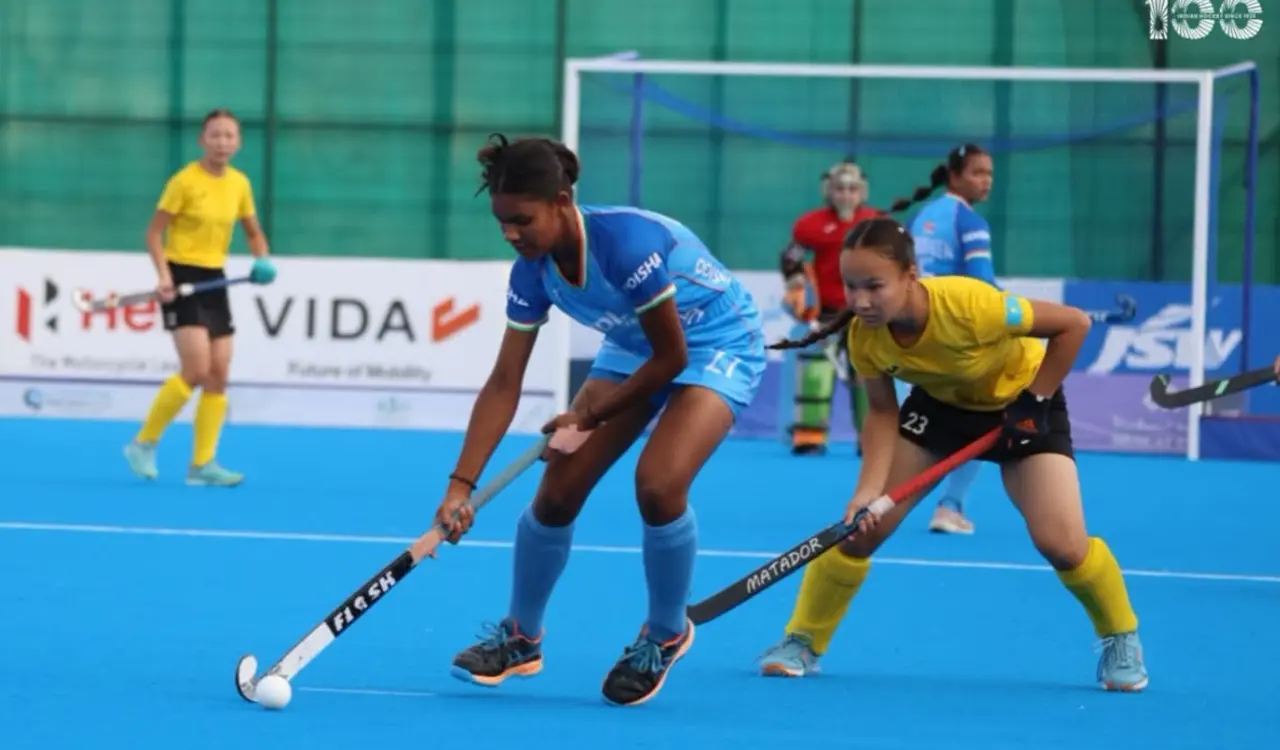 Jharkhand's daughters shine in Asia; Pushpa Manjhi's hat-trick propels India to the Asian Hockey 5s final.
