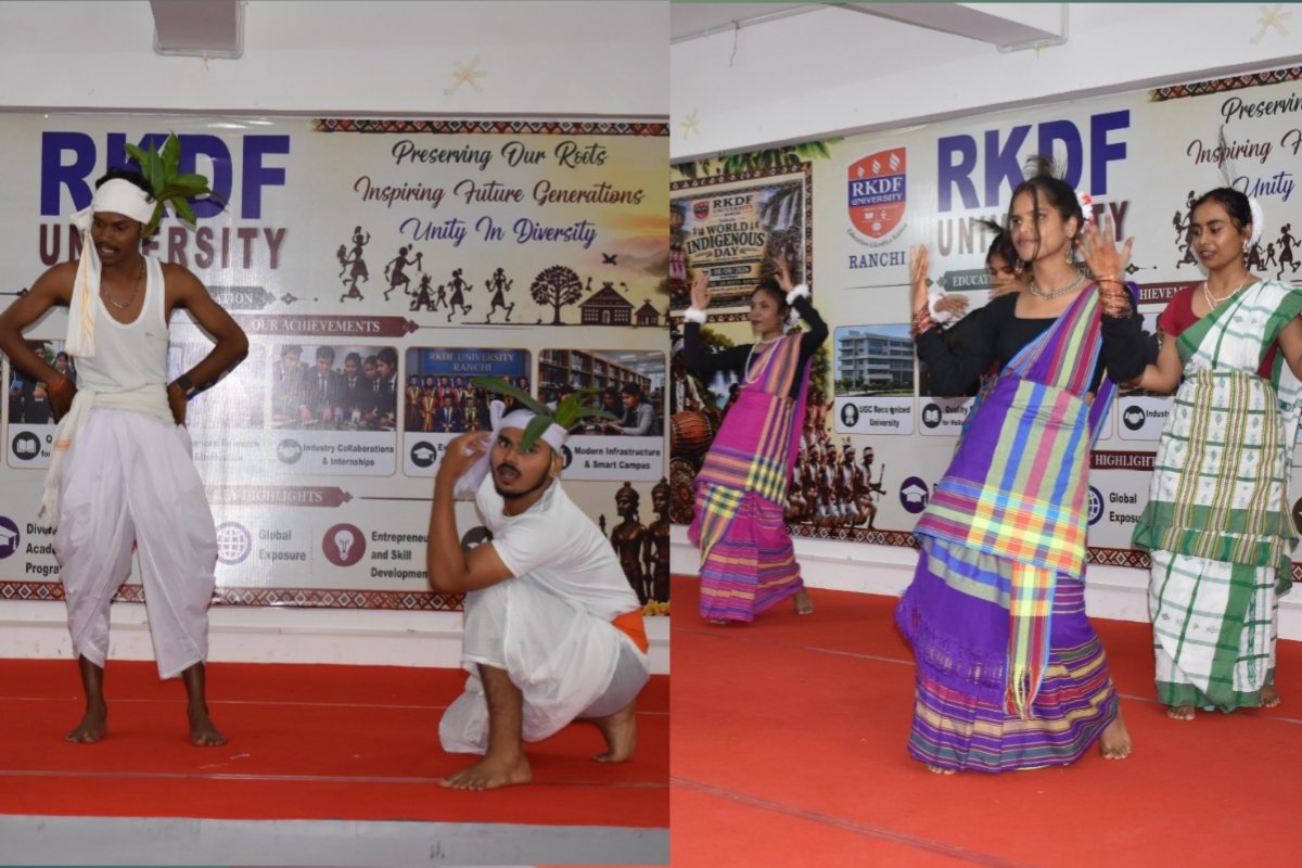 Grand event at RKDF University on World Tribal Day; a vibrant glimpse of tribal culture and heritage was on display.