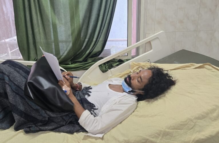 Devendra Nath Mahato, currently undergoing treatment in the hospital, sought permission to visit the Satyagraha site.
