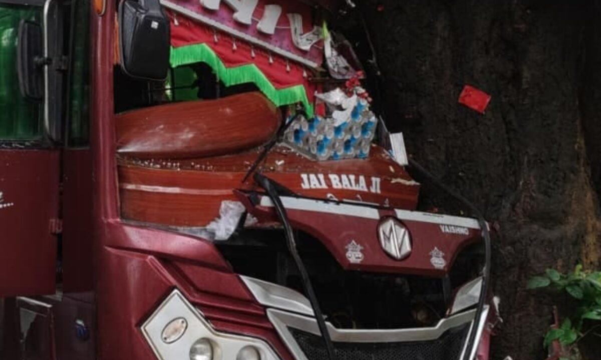 Shivam Bus Collides with Tree in Kolebira; Several Passengers Injured