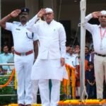 Ravindra Nath Mahto during the flag-hoisting ceremony at the Legislative Assembly.