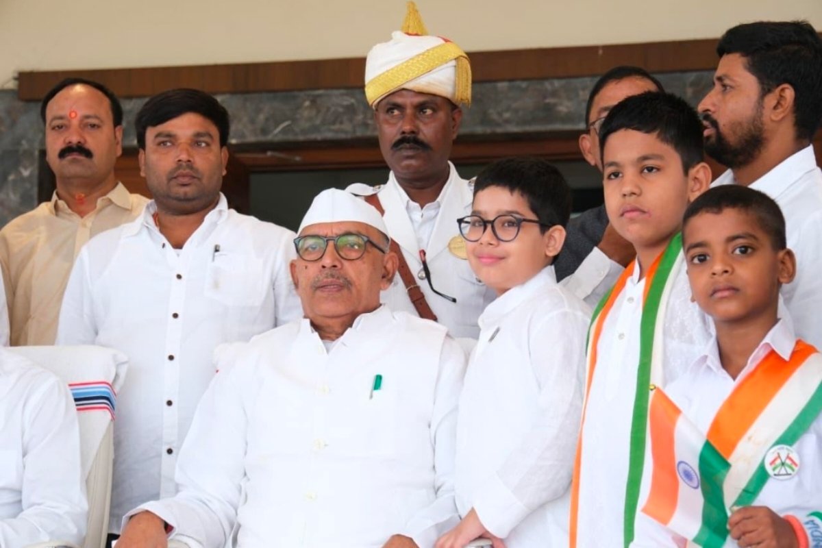 Ravindra Nath Mahto during the flag-hoisting ceremony at the Legislative Assembly.