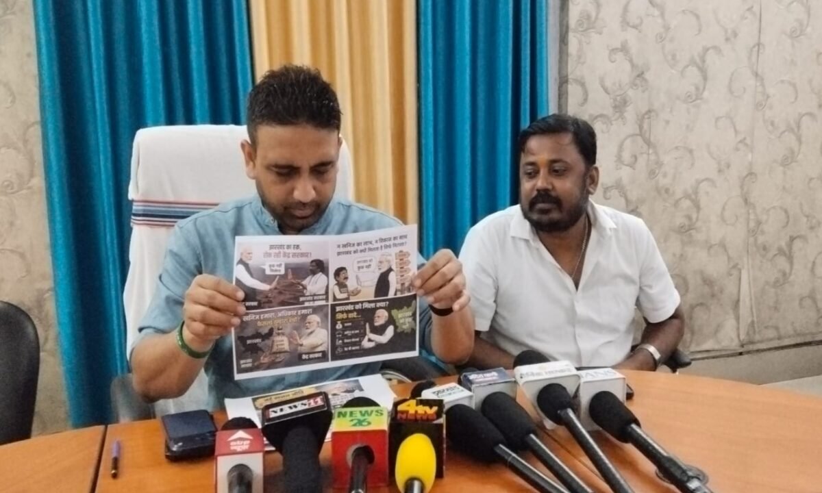 Preparations for a protest against the mining and mineral act.