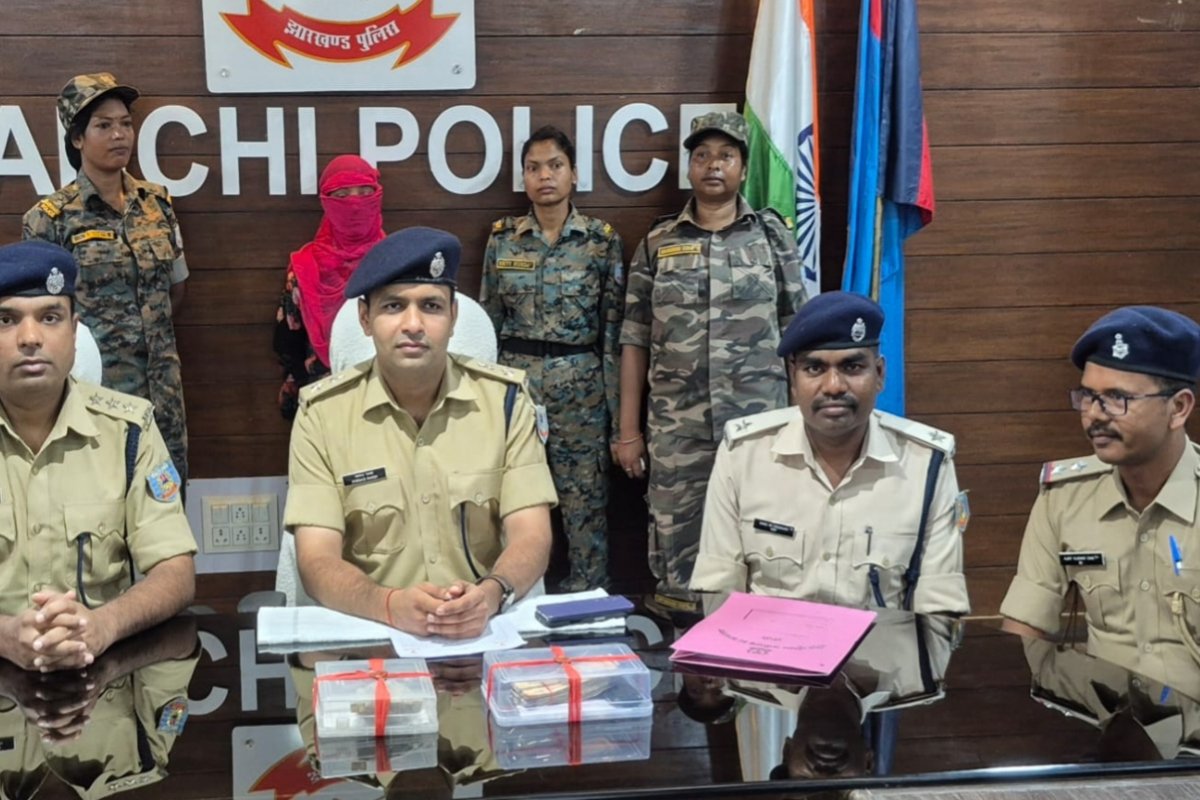 Woman arrested in Ranchi with 89.32 grams of brown sugar; the contraband is valued at five lakh rupees.