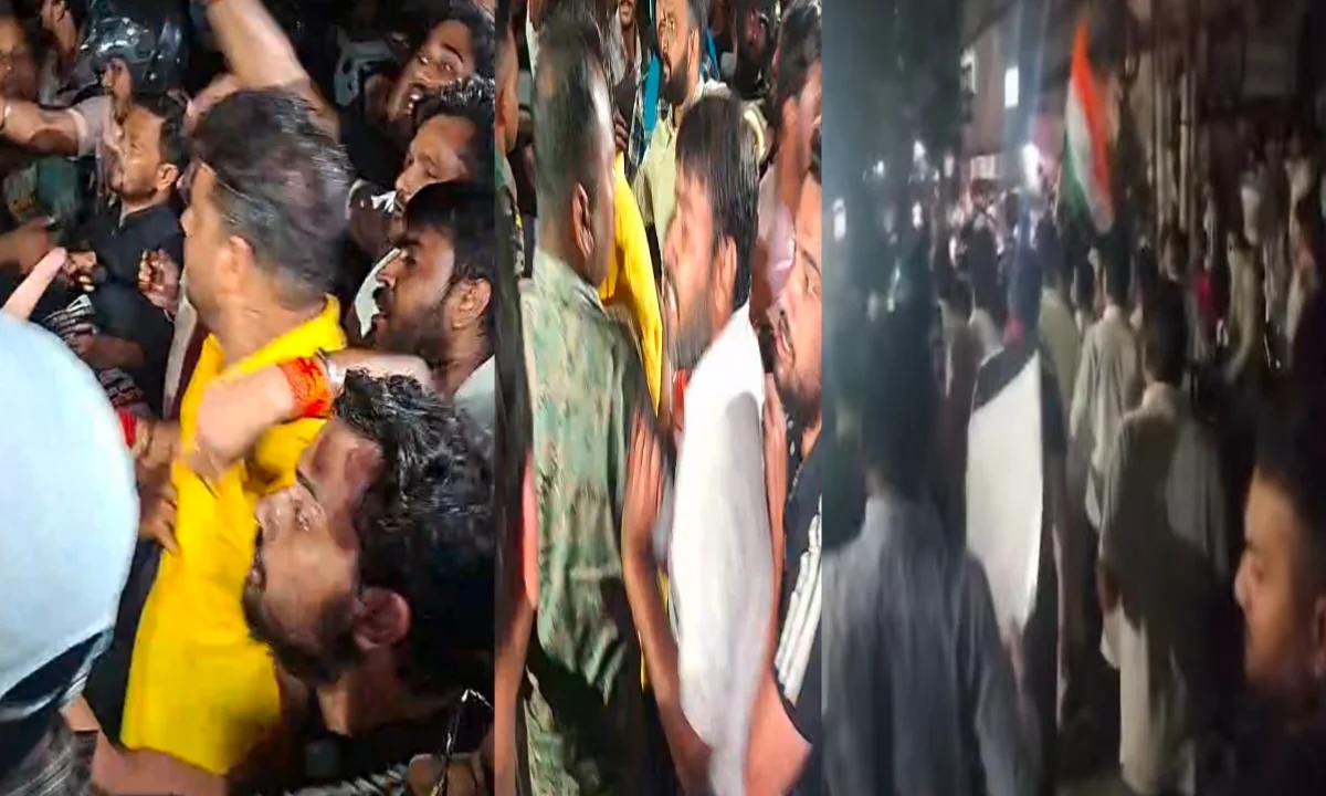 Clash between students and JMM workers in Jharkhand