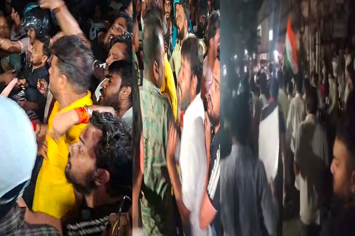 Clash between students and JMM workers in Jharkhand