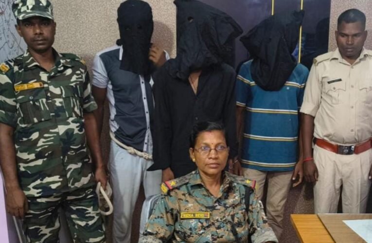 Three youths arrested and sent to jail for stealing rods from the roof of a house under construction.