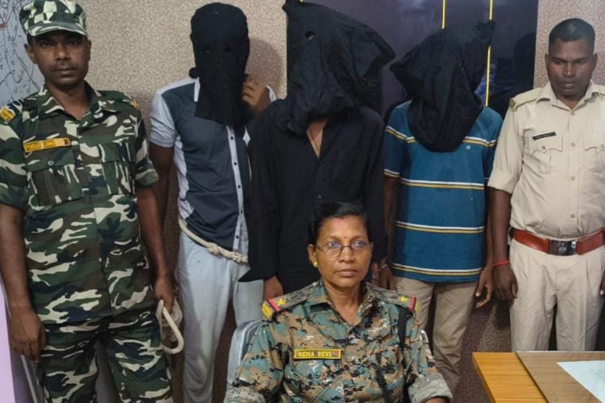 Three youths arrested and sent to jail for stealing rods from the roof of a house under construction.