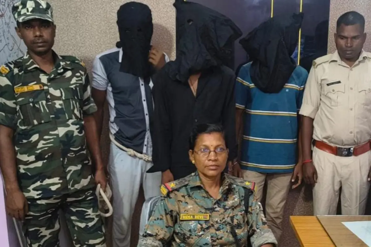 Three youths arrested and sent to jail for stealing rods from the roof of a house under construction.