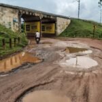 Lohardaga-Shankh-Lukaya road in dilapidated condition.
