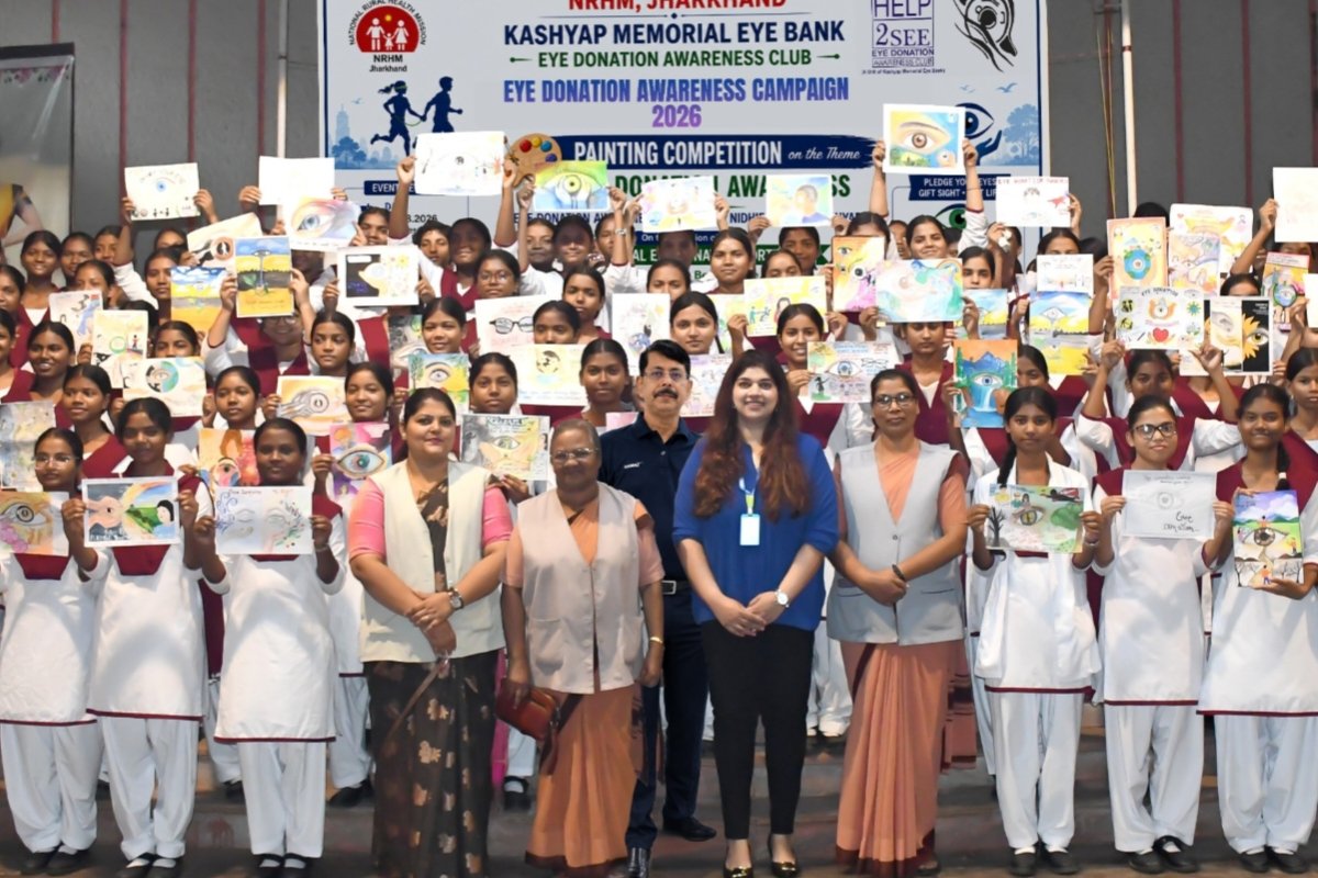 Painting competition and eye donation awareness seminar organized at Ursuline Convent.