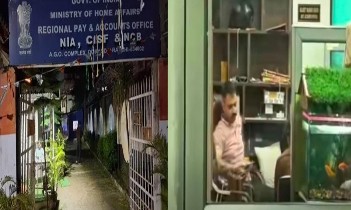 Three CISF accounts officers arrested while accepting a bribe of 48,000.