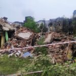 बोकारो में भरभराकर गिरा BSL का तीन मंजिला आवासीय ब्लॉक, बाल-बाल बचे लोग BSL's three-storey residential block collapses in Bokaro.