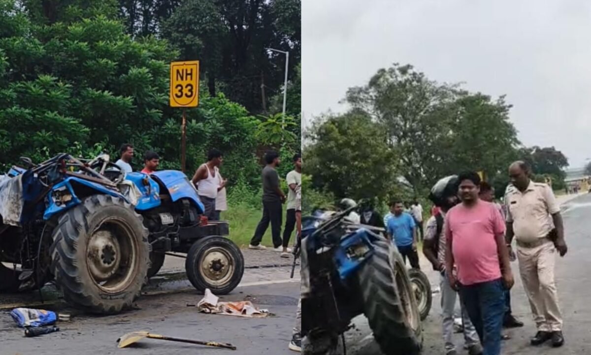 Two laborers died and three were injured after being hit by a container truck on NH-33 in the Namkum police station area of Ranchi.