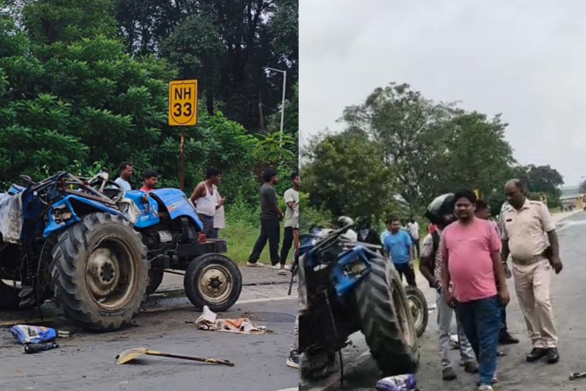 Two laborers died and three were injured after being hit by a container truck on NH-33 in the Namkum police station area of Ranchi.
