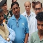 Arjun Munda visits MGM following a triple murder over a land dispute.