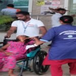 Baby's cries rang out from a tempo at the MGM Hospital gate.